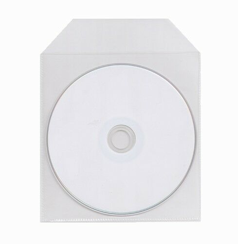 1000 Cpp Cd Dvd Disc Clear Plastic Sleeve Bag Envelope With Flap Thin 60 Microns