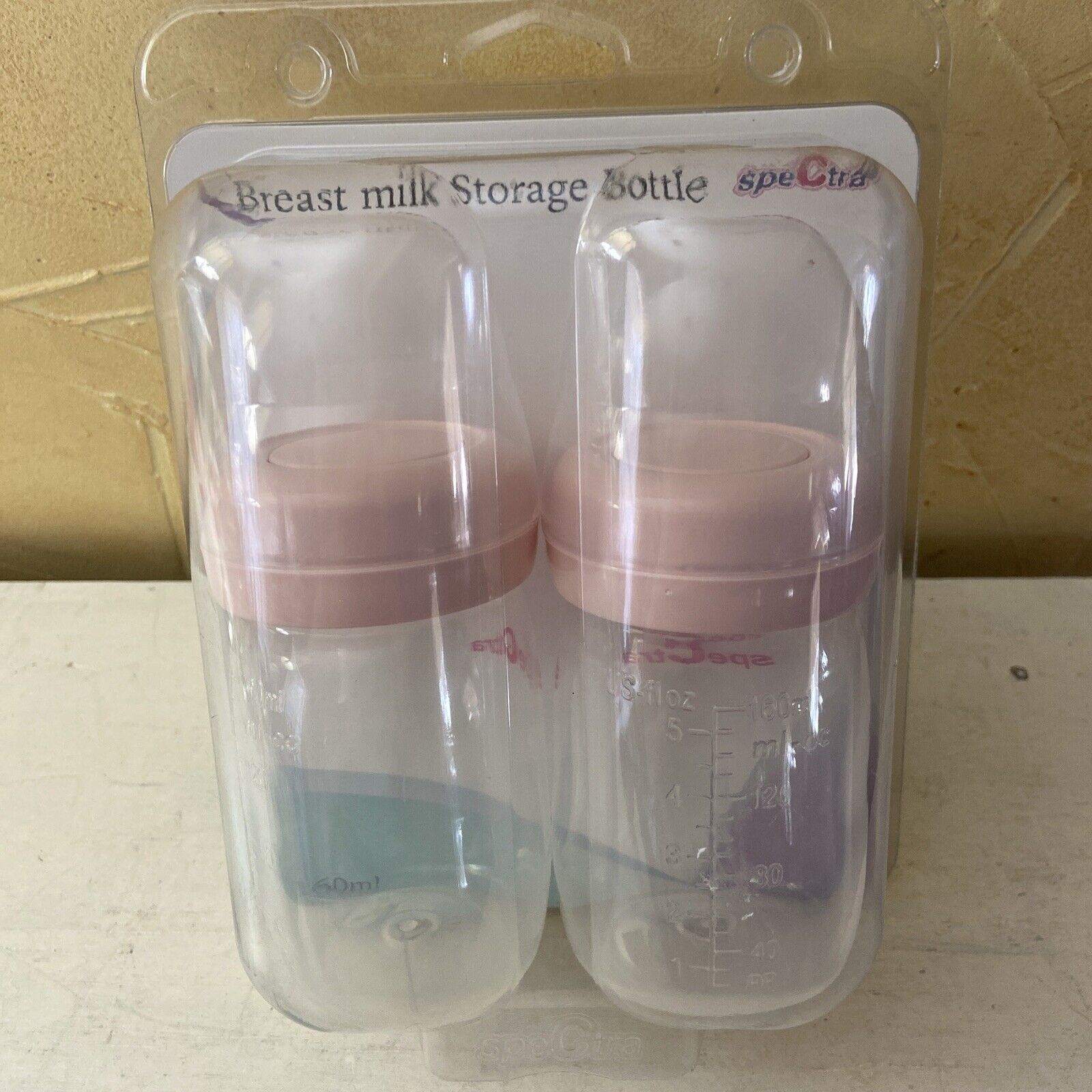 New Sealed Spectra Breast Milk Storage Bottles - 160ml Or 5+ Ounces 2 Bottles