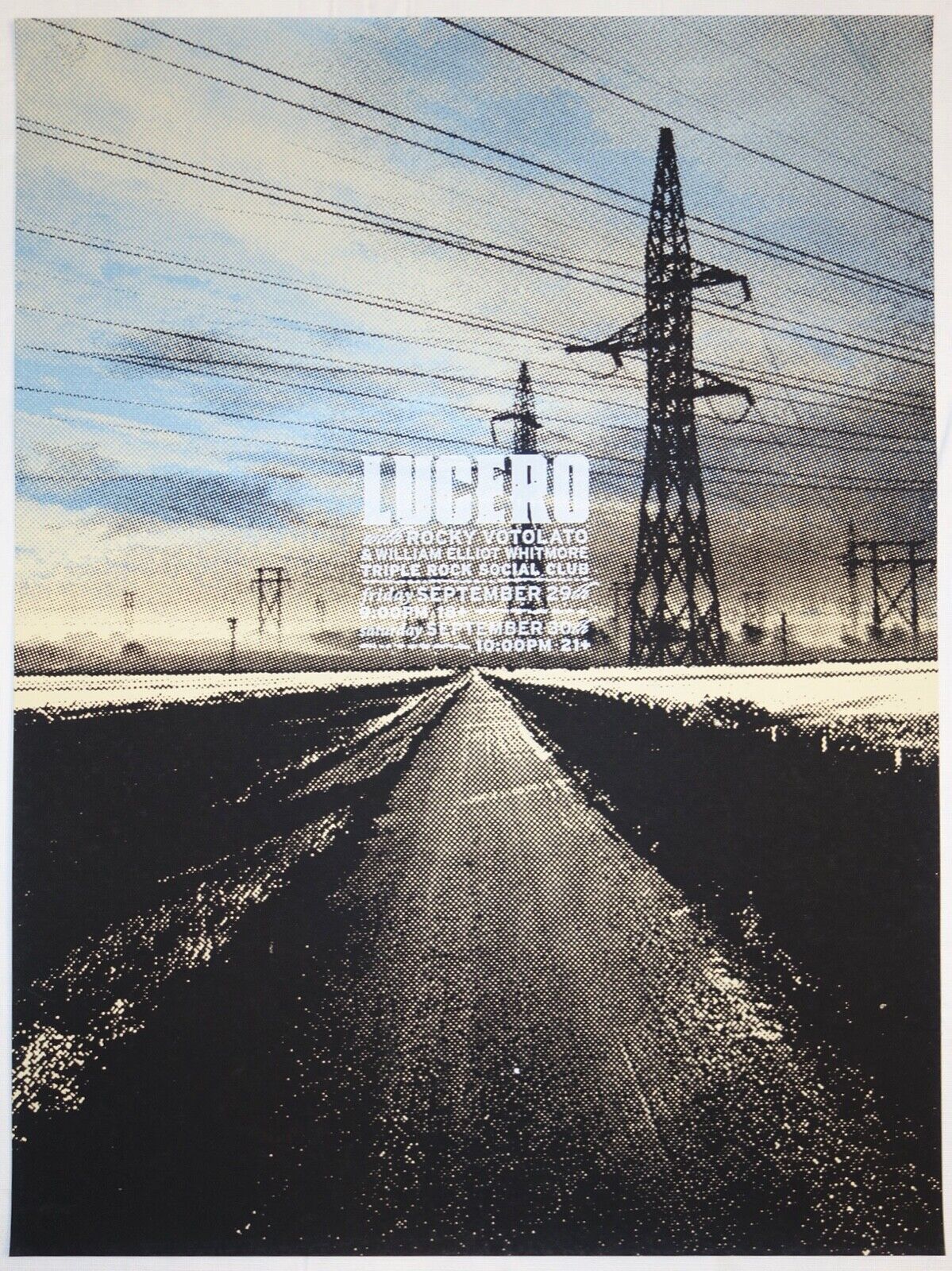 2006 Lucero - Minneapolis Blue Concert Poster S/n By Aesthetic Apparatus