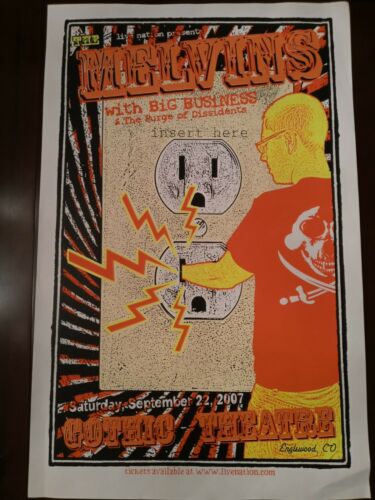 The Melvins Denver 2007 Original Concert Poster Kuhn Silkscreen Blacklight