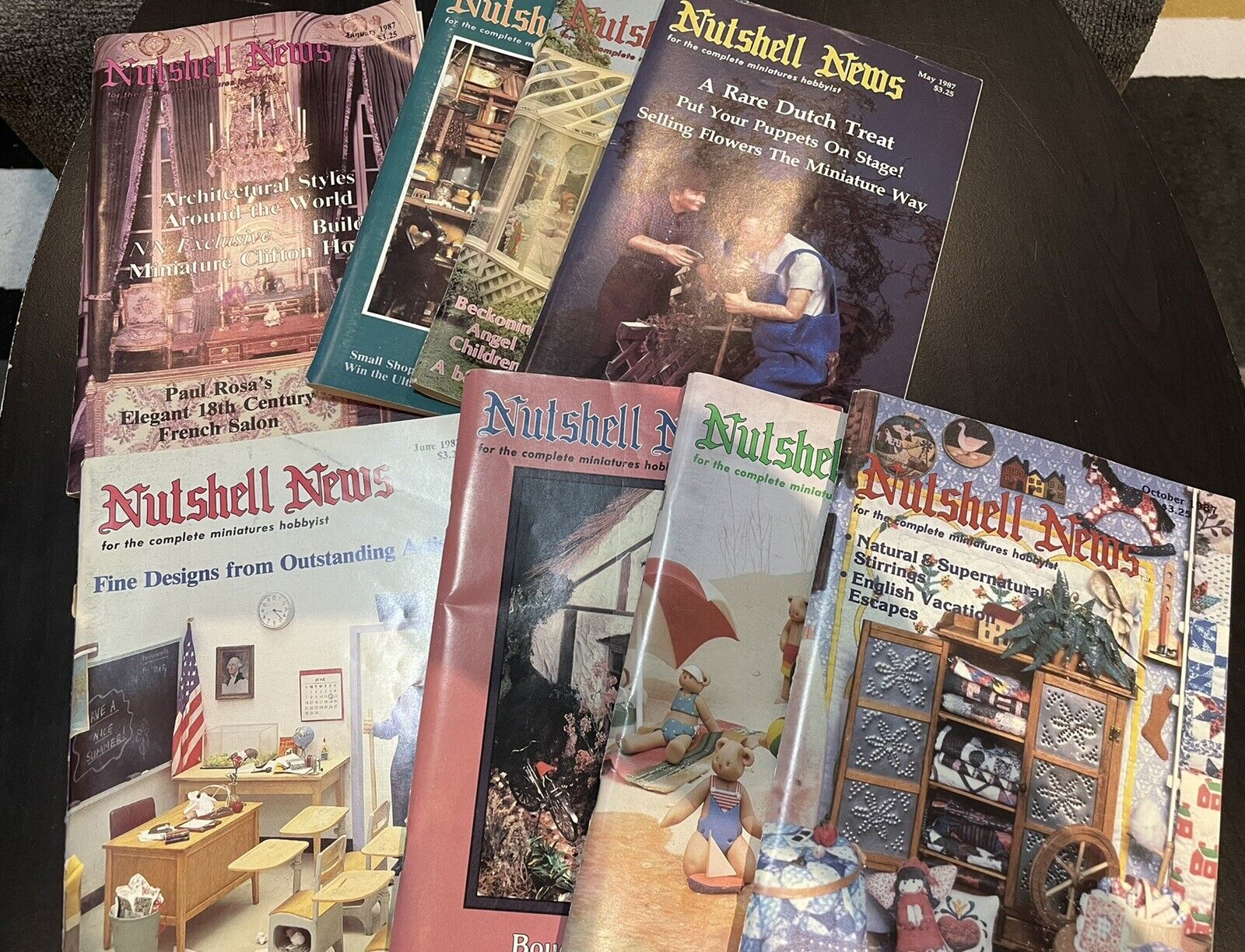 Craft Nutshell News 1987 - Full Year 12 Magazine Lot - Dollhouse Miniatures