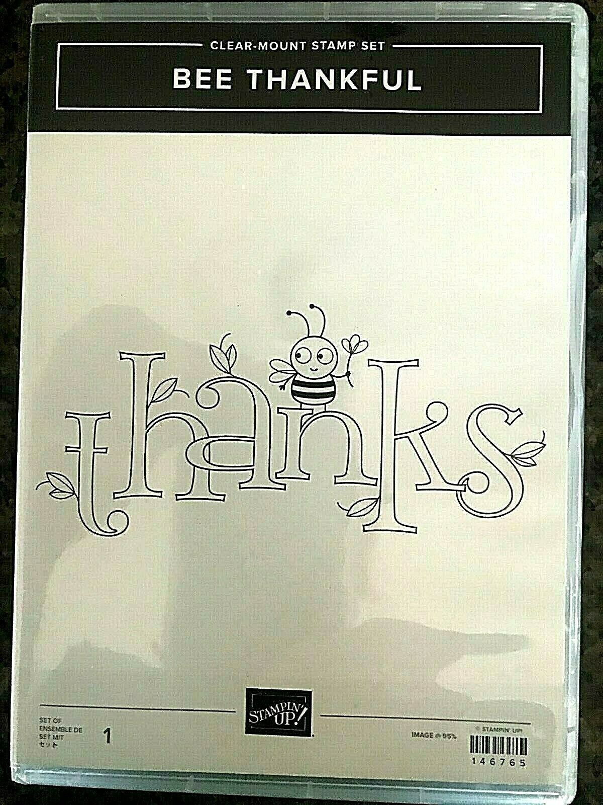 Stampin Up!  1 Piece "bee Thankful" Stamp -retired - Gently Used