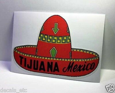 Tijuana Mexico Vintage Style Travel Decal / Vinyl Sticker, Luggage Label