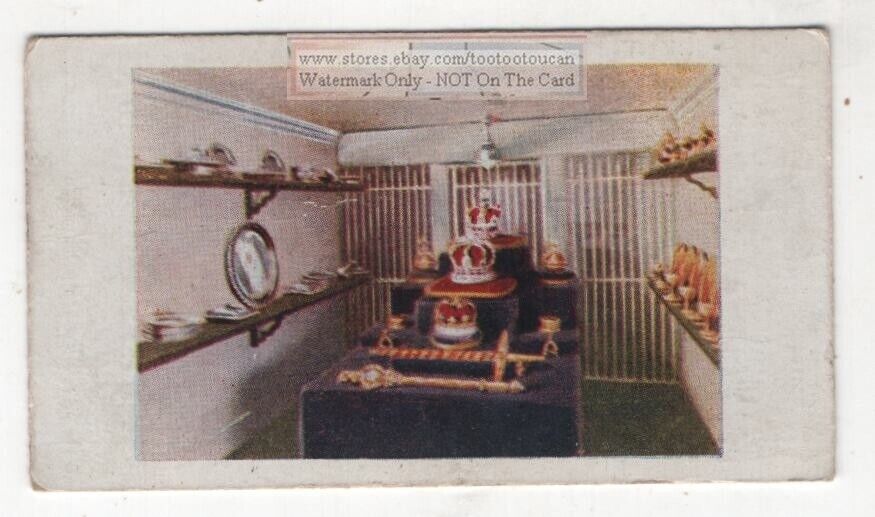 Queen Mary's Dolls' House 'the Strong Room' 1920s Ad Trade Card