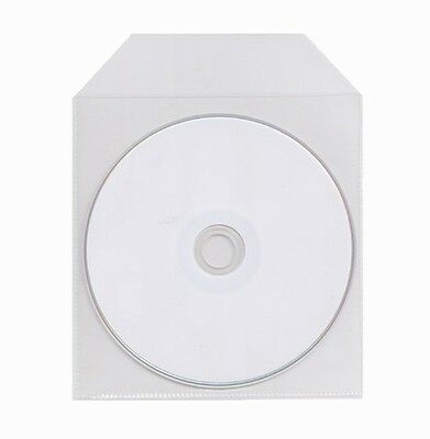 200 Cpp Cd Dvd Disc Clear Plastic Sleeve Bag Envelope With Flap Thin 60 Microns