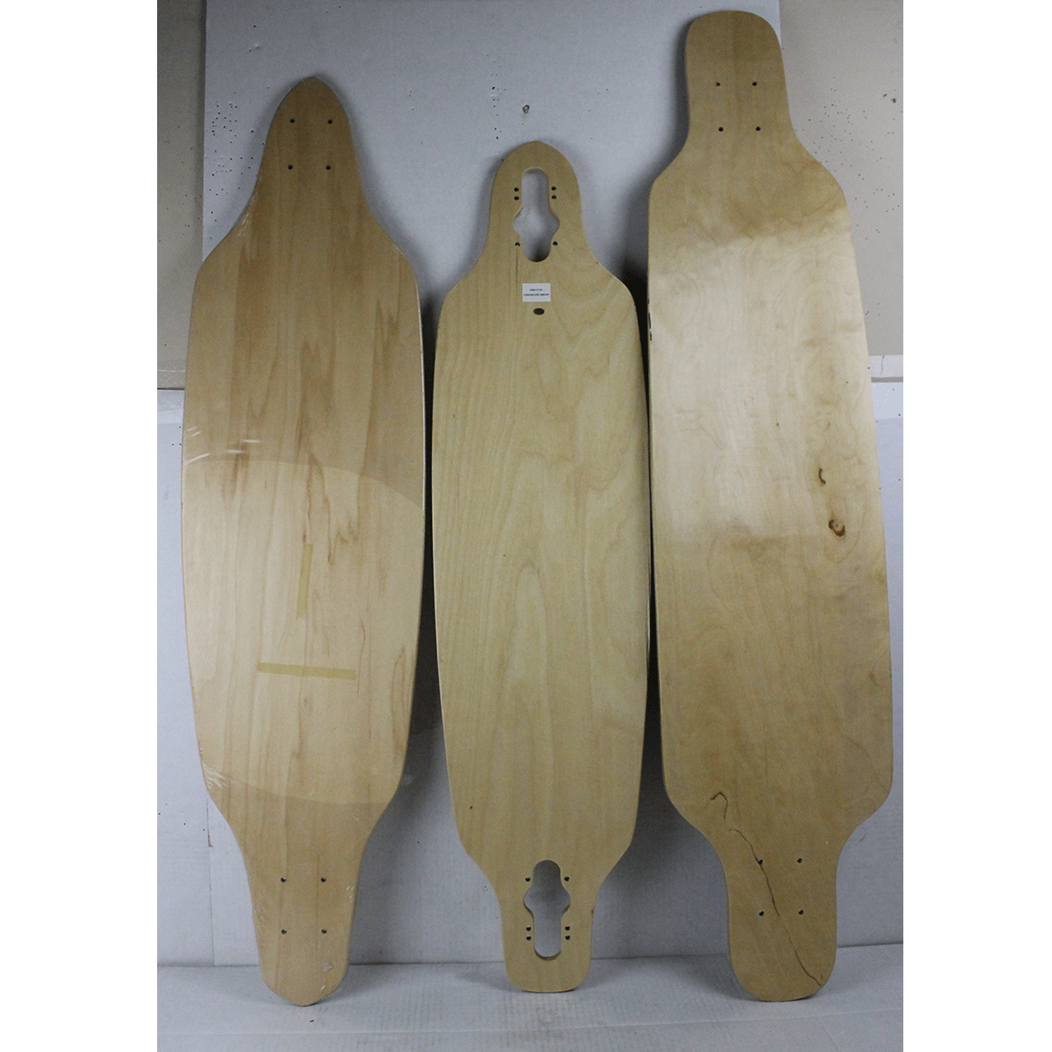 Blemished Longboard Decks 10" X 39" Natural/ 9.5" X 32" Stain Yellow/ 9" X 36"