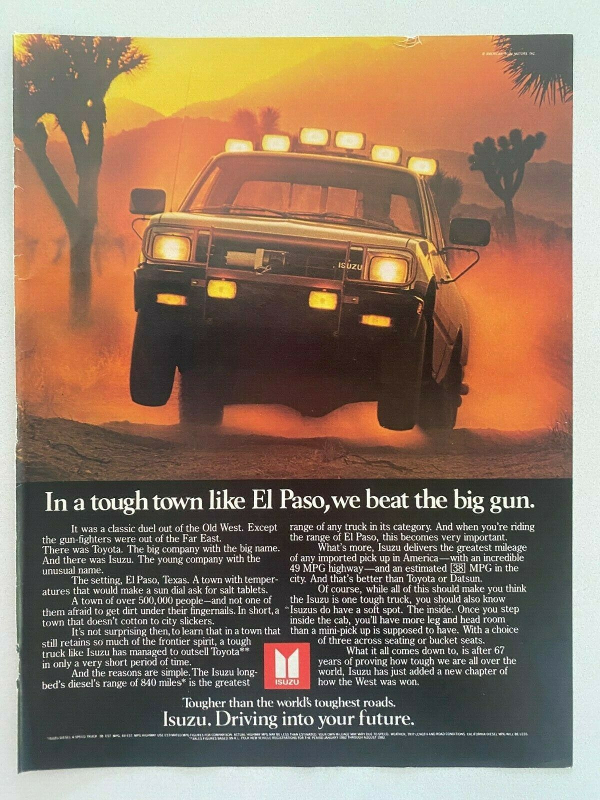 Isuzu Long-bed Diesel Vintage 1983 Print Ad