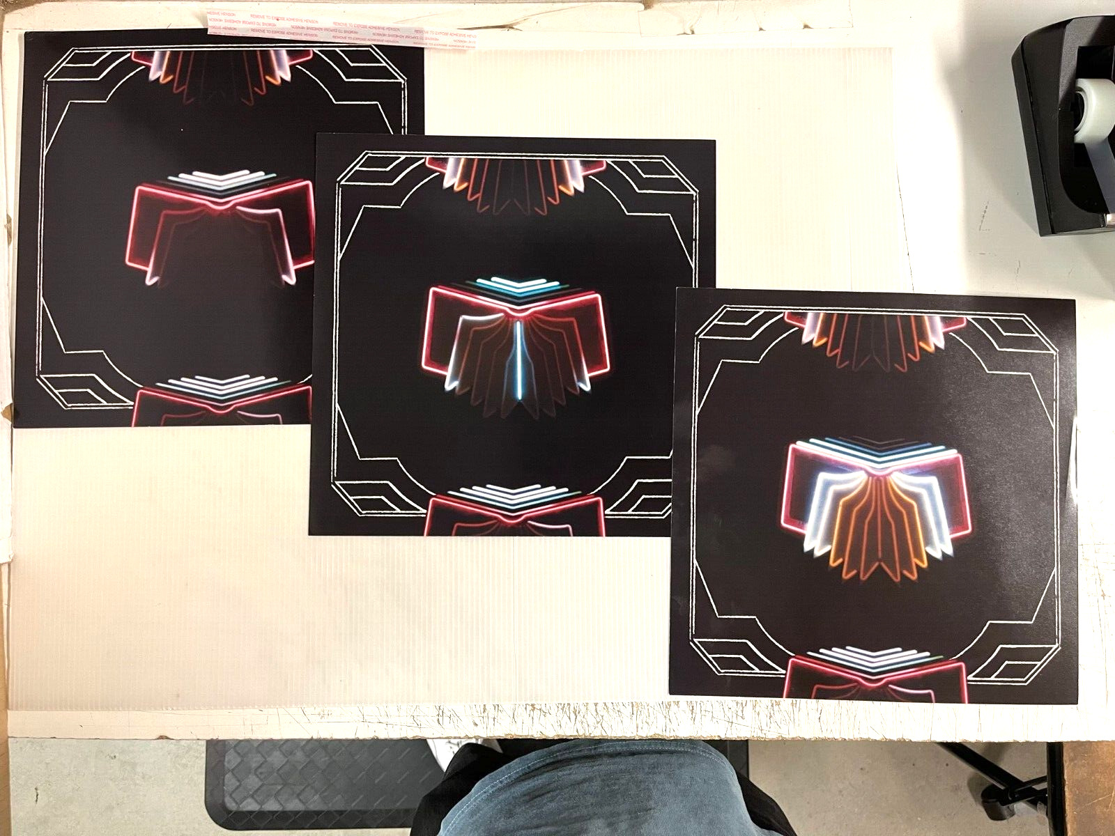 Arcade Fire Neon Bible Lot Of 3 2-sided Promo Flats 2007 Merge Indie Win Butler