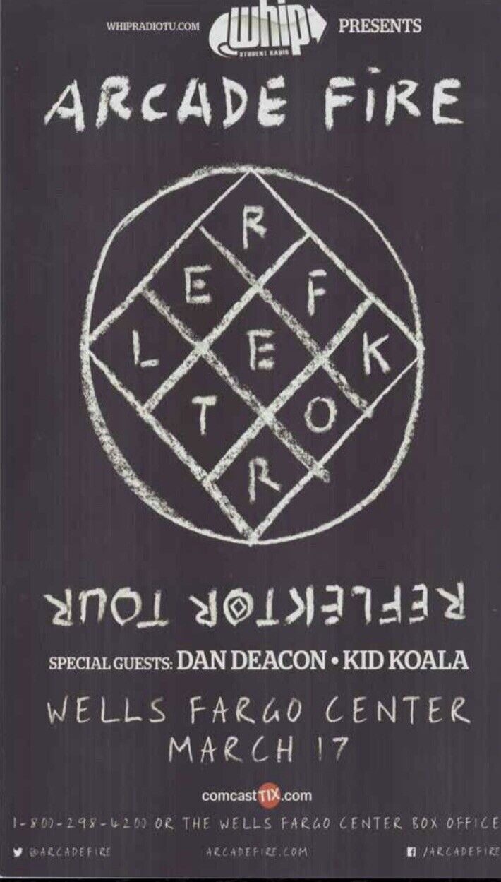 Arcade Fire Reflektor Tour Silkscreen Ltd Ed Concert Poster