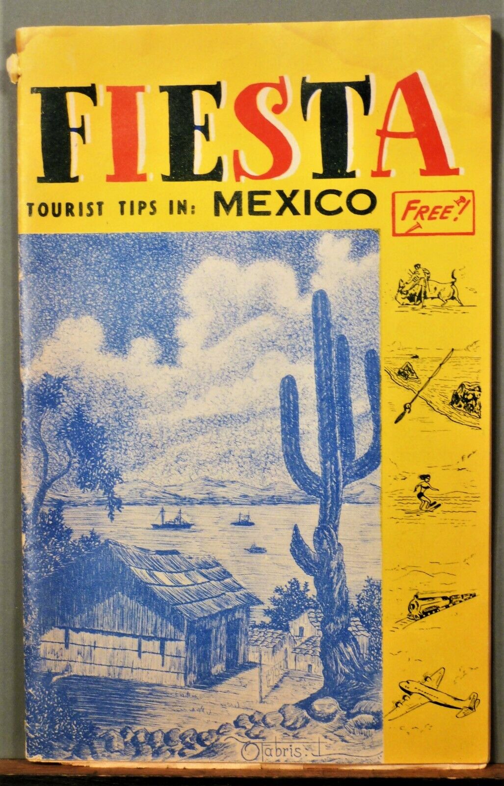 1958 Fiesta Vintage Mexico Illustrated Tourist Info Booklet Travel Brochure B
