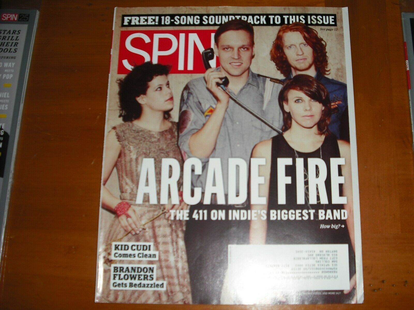 Arcade Fire Magazine Spin October 2010 Kid Cudi Brandon Flowers
