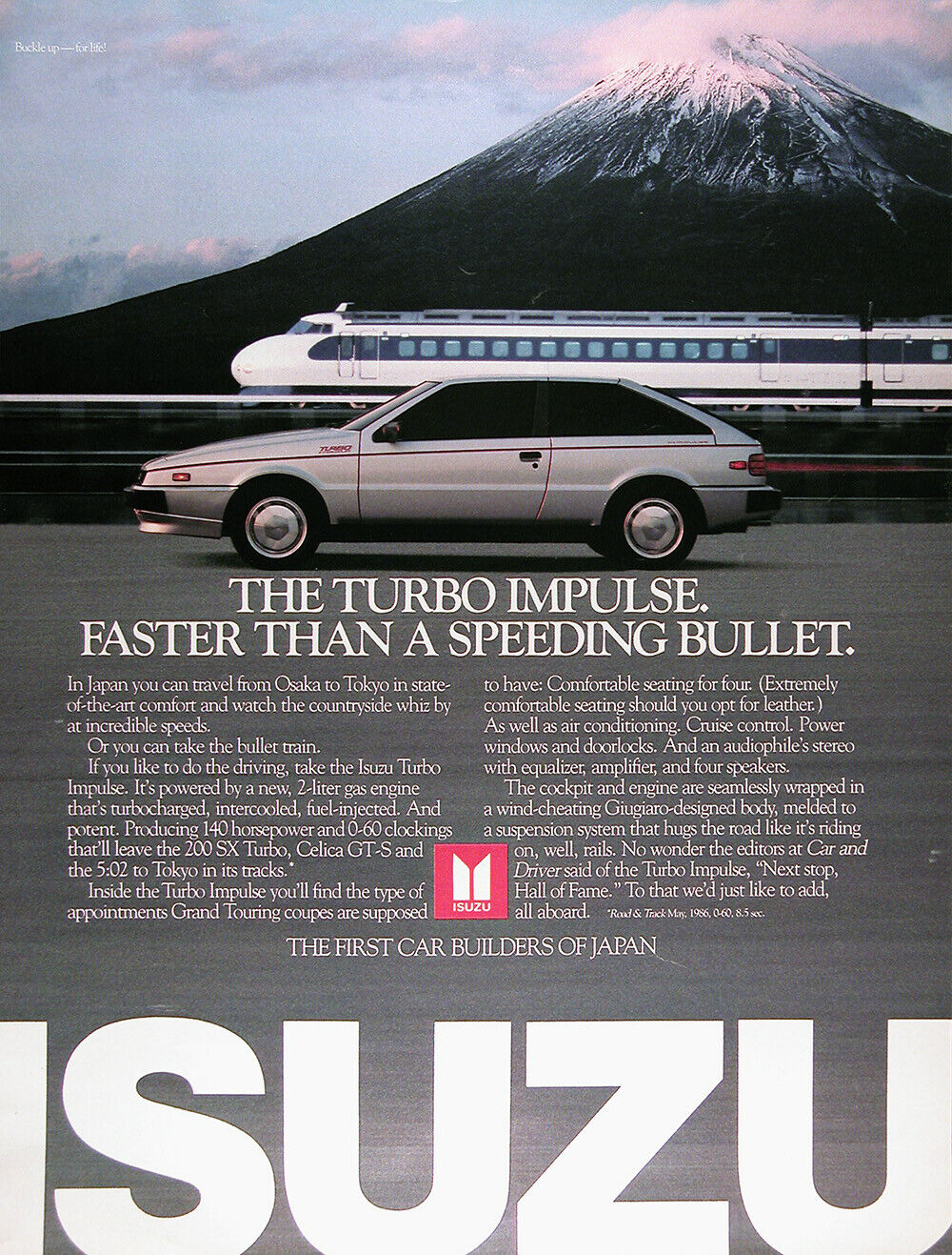 1987 Isuzu Impulse Turbo Genuine Vintage Ad ~ 140hp ~ Free Shipping!