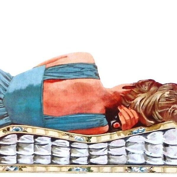 1965 Simmons Beautyrest Mattress 2-page Original Print Ad Woman Sleeping