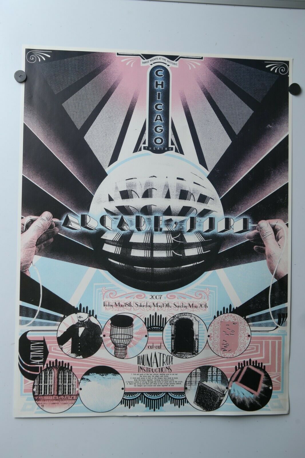 Arcade Fire Neon Bible Chicago Poster 2007 24x18