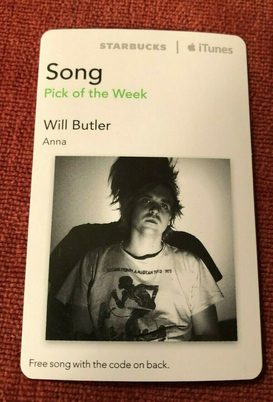 New Will Butler Starbucks/itunes Card For "anna" Arcade Fire