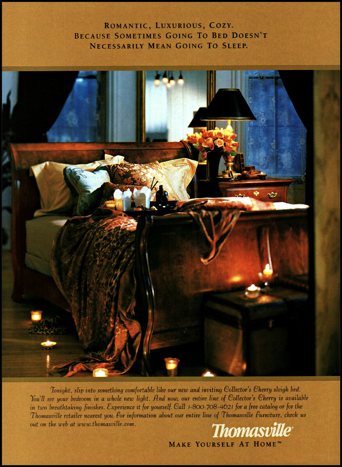 1998 Thomasville Bedroom Furniture Collector's Cherry Retro Photo Print Ad Ads2