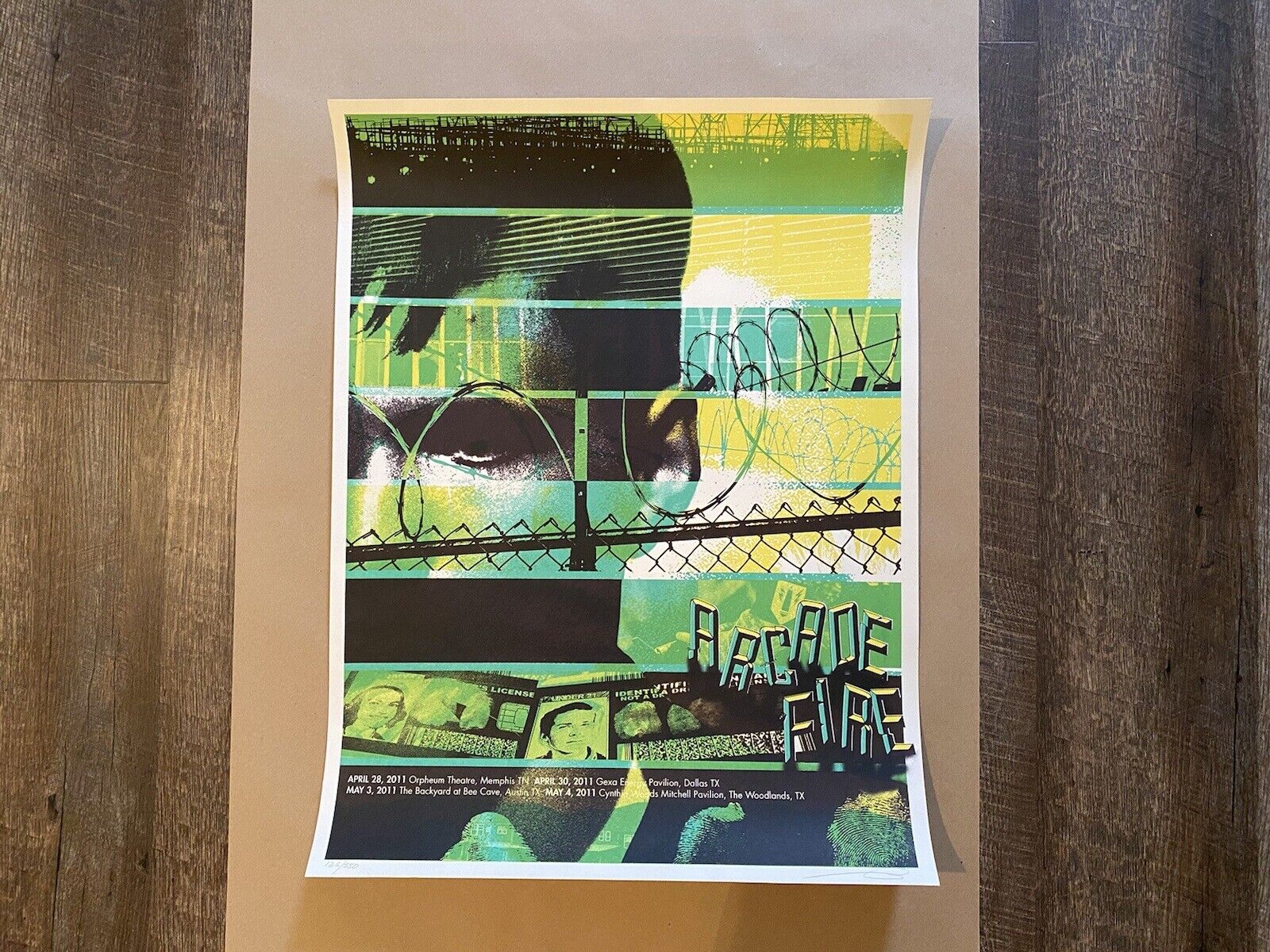 Arcade Fire 2012 Texas Tennessee Poster