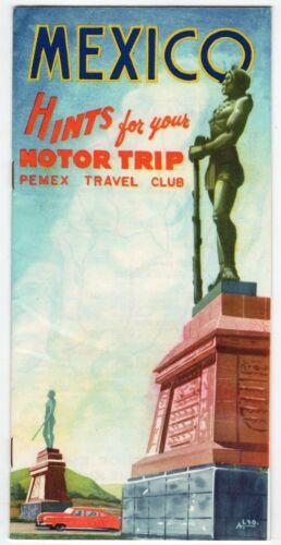 Pemex Oil Travel Club Vintage Mexico Motorists Graphic Advertising Travel Guide